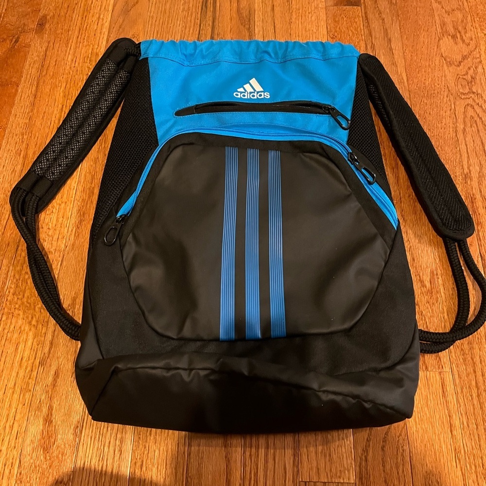 Adidas Pull String Backpack, Excellent Condition - image 1